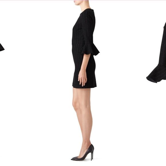 SAYLOR Grey Pinstripe Constance Dress Size Large - Picture 2 of 13